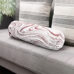 - RealHomes Özel Tasarımlı Dijital Baskılı İç Dolgulu Fermuarlı Silindir Yastık - Realhomes Beyaz Zemin Üzerinde Renkli Soyut Çizim Dijital Baskılı Modern İç Dolgulu Yumuşak Silindir Form Yastık Kırlent Realhomes