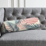 - RealHomes Özel Tasarımlı Dijital Baskılı İç Dolgulu Fermuarlı Silindir Yastık - Realhomes Renkli Zemin Üzerinde Onedraw Çizimli Yaprak Motifli Dijital Baskılı Modern İç Dolgulu - Fermuarlı Süet Silindir Rulo Yastık Kırlent Realhomes