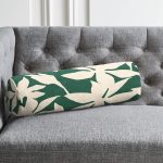 - RealHomes Özel Tasarımlı Dijital Baskılı İç Dolgulu Fermuarlı Silindir Yastık - Realhomes Yeşil Zeminde Yaprak Desenli Dijital Baskılı Modern İç Dolgulu - Fermuarlı Süet Silindir Yuvarlak Yastık Kırlent Realhomes