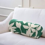 - RealHomes Özel Tasarımlı Dijital Baskılı İç Dolgulu Fermuarlı Silindir Yastık - Realhomes Yeşil Zeminde Yaprak Desenli Dijital Baskılı Modern İç Dolgulu - Fermuarlı Süet Silindir Yuvarlak Yastık Kırlent Realhomes
