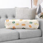 - RealHomes Özel Tasarımlı Dijital Baskılı İç Dolgulu Fermuarlı Silindir Yastık - Realhomes  Renkli Zeminde Onedraw Çizimli Dijital Baskılı Modern İç Dolgulu Yumuşak Silindir Form Yastık Kırlent Realhomes