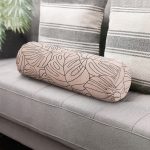 - RealHomes Özel Tasarımlı Dijital Baskılı İç Dolgulu Fermuarlı Silindir Yastık - Realhomes Renkli Zeminli Yaprak Desenli Dijital Baskılı Modern İç Dolgulu Yumuşak Silindir Form Yastık Kırlent Realhomes