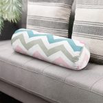 - RealHomes Özel Tasarımlı Dijital Baskılı İç Dolgulu Fermuarlı Silindir Yastık - Realhomes Zikzak Desen Dijital Baskılı Dekoratif İç Dolgulu Fermuarlı Çok Amaçlı Silindir Yastık Kırlent Realhomes