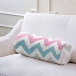- RealHomes Özel Tasarımlı Dijital Baskılı İç Dolgulu Fermuarlı Silindir Yastık - Realhomes Zikzak Desen Dijital Baskılı Dekoratif İç Dolgulu Fermuarlı Çok Amaçlı Silindir Yastık Kırlent Realhomes