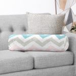 - RealHomes Özel Tasarımlı Dijital Baskılı İç Dolgulu Fermuarlı Silindir Yastık - Realhomes Zikzak Desen Dijital Baskılı Dekoratif İç Dolgulu Fermuarlı Çok Amaçlı Silindir Yastık Kırlent Realhomes