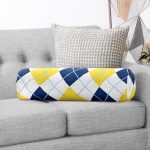 - RealHomes Özel Tasarımlı Dijital Baskılı İç Dolgulu Fermuarlı Silindir Yastık - Realhomes Beyaz Zemin Üzerinde Baklava Desenli Dijital Baskılı Modern İç Dolgulu Yumuşak Silindir Form Yastık Kırlent Realhomes