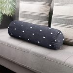 Renkli Zemin Üzerinde Beyaz Puantiyeli Dijital Baskılı Modern İç Dolgulu Yumuşak Silindir Form Yastık Kırlent Realhomes