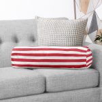 - RealHomes Özel Tasarımlı Dijital Baskılı İç Dolgulu Fermuarlı Silindir Yastık - Realhomes Beyaz Zemin Üzerinde Renkli Çizgili Dijital Baskılı Modern İç Dolgulu - Fermuarlı Süet Berjer Silindir Yastık Kırlent Realhomes