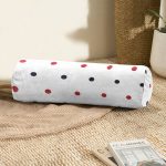 - RealHomes Özel Tasarımlı Dijital Baskılı İç Dolgulu Fermuarlı Silindir Yastık - Realhomes Beyaz Zemin Üzerinde Renkli Puantiyeli Dijital Baskılı Modern İç Dolgulu Fermuarlı Çok Amaçlı Silindir Yastık Kırlent Realhomes