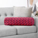 - RealHomes Özel Tasarımlı Dijital Baskılı İç Dolgulu Fermuarlı Silindir Yastık - Realhomes Renkli Zemin Üzerinde Geometrik Desenli Dijital Baskılı Modern İç Dolgulu - Fermuarlı Süet Silindir Daire Yastık Kırlent Realhomes