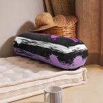 - RealHomes Özel Tasarımlı Dijital Baskılı İç Dolgulu Fermuarlı Silindir Yastık - Realhomes  Siyah Zemin Üzerinde Renkli Puantiyeli Dijital Baskılı Modern İç Dolgulu - Fermuarlı Süet Silindir Daire Yastık Kırlent Realhomes