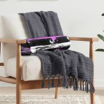 Siyah Zemin Üzerinde Renkli Çizgi Zemin Desenli Dijital Baskılı Modern İç Dolgulu Süet Silindir Yastık Kırlent - Bel Yastığı Realhomes