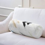 - RealHomes Özel Tasarımlı Dijital Baskılı İç Dolgulu Fermuarlı Silindir Yastık - Realhomes  Beyaz Zemin Üzerinde Renkli Geometrik Şekilli Dijital Baskılı Modern İç Dolgulu - Fermuarlı Süet Silindir Daire Yastık Kırlent Realhomes