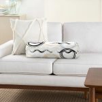 - RealHomes Özel Tasarımlı Dijital Baskılı İç Dolgulu Fermuarlı Silindir Yastık - Realhomes  Beyaz Zemin Üzerinde Renkli Geometrik Şekilli Dijital Baskılı Modern İç Dolgulu Fermuarlı Çok Amaçlı Silindir Yastık Kırlent Realhomes