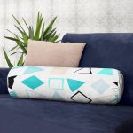 - RealHomes Özel Tasarımlı Dijital Baskılı İç Dolgulu Fermuarlı Silindir Yastık - Realhomes Beyaz Zemin Üzerinde Renkli Modern Geometrik Desenli Dijital Baskılı Modern İç Dolgulu - Fermuarlı Süet Berjer Silindir Yastık Kırlent Realhomes