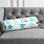 - RealHomes Özel Tasarımlı Dijital Baskılı İç Dolgulu Fermuarlı Silindir Yastık - Realhomes Beyaz Zemin Üzerinde Renkli Modern Geometrik Desenli Dijital Baskılı Modern İç Dolgulu - Fermuarlı Süet Berjer Silindir Yastık Kırlent Realhomes