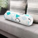 - RealHomes Özel Tasarımlı Dijital Baskılı İç Dolgulu Fermuarlı Silindir Yastık - Realhomes Beyaz Zemin Üzerinde Renkli Modern Geometrik Desenli Dijital Baskılı Modern İç Dolgulu - Fermuarlı Süet Berjer Silindir Yastık Kırlent Realhomes