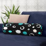 - RealHomes Özel Tasarımlı Dijital Baskılı İç Dolgulu Fermuarlı Silindir Yastık - Realhomes  Siyah Zemin Üzerinde Renkli Puantiyeli Dijital Baskılı Modern İç Dolgulu - Fermuarlı Süet Silindir Daire Yastık Kırlent Realhomes