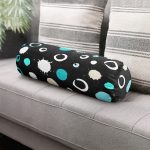 - RealHomes Özel Tasarımlı Dijital Baskılı İç Dolgulu Fermuarlı Silindir Yastık - Realhomes  Siyah Zemin Üzerinde Renkli Puantiyeli Dijital Baskılı Modern İç Dolgulu - Fermuarlı Süet Silindir Daire Yastık Kırlent Realhomes