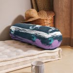 - RealHomes Özel Tasarımlı Dijital Baskılı İç Dolgulu Fermuarlı Silindir Yastık - Realhomes  Siyah Zemin Üzerinde Modern Çizgili Renkli Puantiyeli Dijital Baskılı Modern İç Dolgulu Fermuarlı Çok Amaçlı Silindir Yastık Kırlent Realhomes