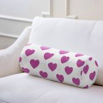 - RealHomes Özel Tasarımlı Dijital Baskılı İç Dolgulu Fermuarlı Silindir Yastık - Realhomes  Kalp Desen Dijital Baskılı İç Dolgulu - Fermuarlı Süet Silindir Daire Yastık Kırlent Realhomes