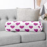 - RealHomes Özel Tasarımlı Dijital Baskılı İç Dolgulu Fermuarlı Silindir Yastık - Realhomes  Kalp Desen Dijital Baskılı İç Dolgulu - Fermuarlı Süet Silindir Daire Yastık Kırlent Realhomes