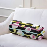 - RealHomes Özel Tasarımlı Dijital Baskılı İç Dolgulu Fermuarlı Silindir Yastık - Realhomes Siyah Zemin Üzerinde Modern Çizgili Beyaz Puantiyeli Dijital Baskılı Modern İç Dolgulu - Fermuarlı Süet Silindir Daire Yastık Kırlent Realhomes