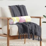 - RealHomes Özel Tasarımlı Dijital Baskılı İç Dolgulu Fermuarlı Silindir Yastık - Realhomes  Beyaz Zemin Üzerinde Renkli Geometrik Desenli Dijital Baskılı Modern İç Dolgulu Fermuarlı Çok Amaçlı Silindir Yastık Kırlent Realhomes