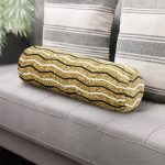 - RealHomes Özel Tasarımlı Dijital Baskılı İç Dolgulu Fermuarlı Silindir Yastık - Realhomes Gold Zemin Üzerinde Modern Renkli Zikzak Desenli Dijital Baskılı Modern İç Dolgulu - Fermuarlı Süet Silindir Daire Yastık Kırlent Realhomes