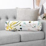 - RealHomes Özel Tasarımlı Dijital Baskılı İç Dolgulu Fermuarlı Silindir Yastık - Realhomes Beyaz Zemin Üzerinde Pastel Renkli Çiçek Desenli Dijital Baskılı Modern İç Dolgulu - Fermuarlı Süet Silindir Rulo Yastık Kırlent Realhomes