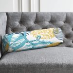 - RealHomes Özel Tasarımlı Dijital Baskılı İç Dolgulu Fermuarlı Silindir Yastık - Realhomes  Beyaz Zeminde Renkli Yaprak Desenli Halat Motifli Dijital Baskılı Modern İç Dolgulu - Fermuarlı Süet Silindir Daire Yastık Kırlent Realhomes