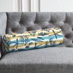 - RealHomes Özel Tasarımlı Dijital Baskılı İç Dolgulu Fermuarlı Silindir Yastık - Realhomes Beyaz Zeminde Renkli Modern Çizgili Deniz Motifli Dijital Baskılı Modern İç Dolgulu - Fermuarlı Süet Silindir Yuvarlak Yastık Kırlent Realhomes