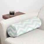 Modern Zikzak Dijital Baskılı İç Dolgulu - Fermuarlı Süet Silindir Yuvarlak Yastık Kırlent Realhomes