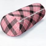 - RealHomes Özel Tasarımlı Dijital Baskılı İç Dolgulu Fermuarlı Silindir Yastık - Realhomes Renkli Pastel Zemin Üzerinde Siyah Ekose Desenli Dijital Baskılı Modern İç Dolgulu - Fermuarlı Süet Silindir Yuvarlak Yastık Kırlent Realhomes