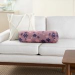 - RealHomes Özel Tasarımlı Dijital Baskılı İç Dolgulu Fermuarlı Silindir Yastık - Realhomes  Renkli Zemin Üzerinde Kar tanesi Desenli Dijital Baskılı Modern İç Dolgulu - Fermuarlı Süet Silindir Yuvarlak Yastık Kırlent Realhomes