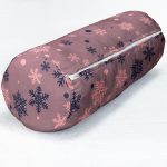 - RealHomes Özel Tasarımlı Dijital Baskılı İç Dolgulu Fermuarlı Silindir Yastık - Realhomes  Renkli Zemin Üzerinde Kar tanesi Desenli Dijital Baskılı Modern İç Dolgulu - Fermuarlı Süet Silindir Yuvarlak Yastık Kırlent Realhomes