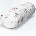 - RealHomes Özel Tasarımlı Dijital Baskılı İç Dolgulu Fermuarlı Silindir Yastık - Realhomes  Pastel Zeminde Siyah Beyaz Renkli Puantiye Desenli Dijital Baskılı Modern İç Dolgulu Yumuşak Silindir Form Yastık Kırlent Realhomes