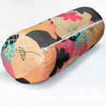 - RealHomes Özel Tasarımlı Dijital Baskılı İç Dolgulu Fermuarlı Silindir Yastık - Realhomes Renkli Zeminli Üzerinde Yaprak Desenli Dijital Baskılı Modern İç Dolgulu - Fermuarlı Süet Silindir Daire Yastık Kırlent Realhomes