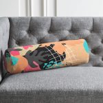 - RealHomes Özel Tasarımlı Dijital Baskılı İç Dolgulu Fermuarlı Silindir Yastık - Realhomes Renkli Zeminli Üzerinde Yaprak Desenli Dijital Baskılı Modern İç Dolgulu - Fermuarlı Süet Silindir Daire Yastık Kırlent Realhomes