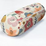 - RealHomes Özel Tasarımlı Dijital Baskılı İç Dolgulu Fermuarlı Silindir Yastık - Realhomes Pastel Zemin Üzerinde Çiçek Desenli Dijital Baskılı Modern İç Dolgulu Süet Silindir Yastık Kırlent - Bel Yastığı Realhomes