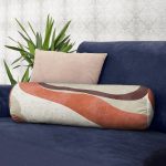 - RealHomes Özel Tasarımlı Dijital Baskılı İç Dolgulu Fermuarlı Silindir Yastık - Realhomes  Renkli Zemin Üzerinde Geometrik Desenli Dijital Baskılı Modern İç Dolgulu - Fermuarlı Süet Silindir Yuvarlak Yastık Kırlent Realhomes