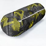 - RealHomes Özel Tasarımlı Dijital Baskılı İç Dolgulu Fermuarlı Silindir Yastık - Realhomes  Siyah Zemin Üzerinde Geometrik Desenli Dijital Baskılı Modern İç Dolgulu Yumuşak Silindir Form Yastık Kırlent Realhomes