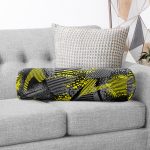 - RealHomes Özel Tasarımlı Dijital Baskılı İç Dolgulu Fermuarlı Silindir Yastık - Realhomes  Siyah Zemin Üzerinde Geometrik Desenli Dijital Baskılı Modern İç Dolgulu Yumuşak Silindir Form Yastık Kırlent Realhomes