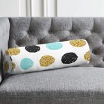 - RealHomes Özel Tasarımlı Dijital Baskılı İç Dolgulu Fermuarlı Silindir Yastık - Realhomes Beyaz Zemin Üzerinde Renkli Puantiyeli Dijital Baskılı Modern İç Dolgulu - Fermuarlı Süet Silindir Rulo Yastık Kırlent Realhomes