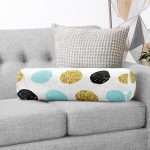 - RealHomes Özel Tasarımlı Dijital Baskılı İç Dolgulu Fermuarlı Silindir Yastık - Realhomes Beyaz Zemin Üzerinde Renkli Puantiyeli Dijital Baskılı Modern İç Dolgulu - Fermuarlı Süet Silindir Rulo Yastık Kırlent Realhomes