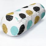 - RealHomes Özel Tasarımlı Dijital Baskılı İç Dolgulu Fermuarlı Silindir Yastık - Realhomes Beyaz Zemin Üzerinde Renkli Puantiyeli Dijital Baskılı Modern İç Dolgulu - Fermuarlı Süet Silindir Rulo Yastık Kırlent Realhomes