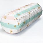 - RealHomes Özel Tasarımlı Dijital Baskılı İç Dolgulu Fermuarlı Silindir Yastık - Realhomes Beyaz Zeminde Renkli Yatay Çizgili Gold Detaylı Kar tanesi Dijital Baskılı Modern İç Dolgulu Fermuarlı Çok Amaçlı Silindir Yastık Kırlent Realhomes