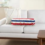 Beyaz Zemin Üzerinde Gold Detaylı Kalp Desenli Dijital Baskılı Modern İç Dolgulu Süet Silindir Yastık Kırlent - Bel Yastığı Realhomes