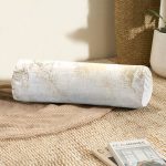 - RealHomes Özel Tasarımlı Dijital Baskılı İç Dolgulu Fermuarlı Silindir Yastık - Realhomes Renkli Zemin Üzerinde Soyut Mermer Desenli Dijital Baskılı Modern İç Dolgulu Yumuşak Silindir Form Yastık Kırlent Realhomes