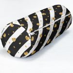 - RealHomes Özel Tasarımlı Dijital Baskılı İç Dolgulu Fermuarlı Silindir Yastık - Realhomes Beyaz Zemin Üzerinde Gold Detaylı Kalp Desenli Dijital Baskılı Modern İç Dolgulu Fermuarlı Çok Amaçlı Silindir Yastık Kırlent Realhomes